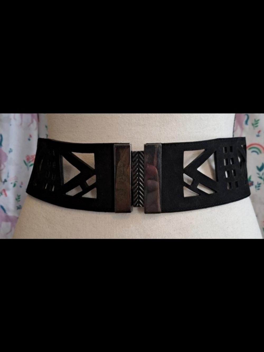 EUC Sass & Bide Black Suede Business Casual Everyday Goth Moto Indie Belt SZ 40